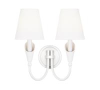 Two Light Wall Sconce by Z-Lite - Claudelle Collection, Tundra White Finish - 4014-2S-TW