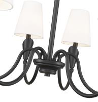 Six Light Chandelier by Z-Lite - Claudelle Collection, Matte Black Finish - 4014-32MB