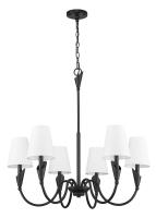 Six Light Chandelier by Z-Lite - Claudelle Collection, Matte Black Finish - 4014-32MB