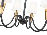 Six Light Chandelier by Z-Lite - Claudelle Collection, Matte Black + Modern Gold Finish - 4014-32MB-MGLD