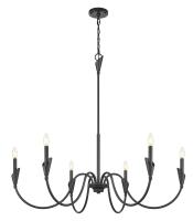 Six Light Chandelier by Z-Lite - Claudelle Collection, Matte Black Finish - 4014-46MB