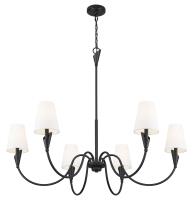 Six Light Chandelier by Z-Lite - Claudelle Collection, Matte Black Finish - 4014-46MB