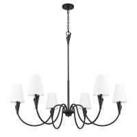Six Light Chandelier by Z-Lite - Claudelle Collection, Matte Black Finish - 4014-46MB