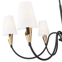 Six Light Chandelier by Z-Lite - Claudelle Collection, Matte Black + Modern Gold Finish - 4014-46MB-MGLD
