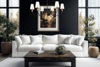 Six Light Chandelier by Z-Lite - Claudelle Collection, Matte Black + Modern Gold Finish - 4014-46MB-MGLD