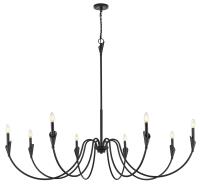 Eight Light Chandelier by Z-Lite - Claudelle Collection, Matte Black Finish - 4014-65MB