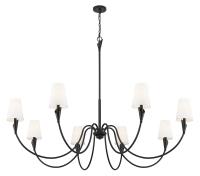 Eight Light Chandelier by Z-Lite - Claudelle Collection, Matte Black Finish - 4014-65MB