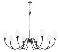 Eight Light Chandelier by Z-Lite - Claudelle Collection, Matte Black Finish - 4014-65MB