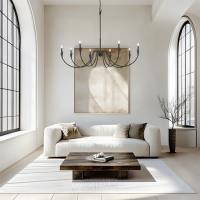 Eight Light Chandelier by Z-Lite - Claudelle Collection, Matte Black Finish - 4014-65MB