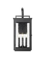 Four Light Outdoor Wall Mount by Z-Lite - Hartwell Collection, Sand Black Finish - 5019B-BK