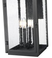 Four Light Outdoor Wall Mount by Z-Lite - Hartwell Collection, Sand Black Finish - 5019B-BK