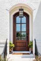 Four Light Outdoor Chain Mount Ceiling Fixture by Z-Lite - Hartwell Collection, Sand Black Finish - 5019CHB-BK