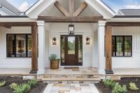 Five Light Outdoor Chain Mount Ceiling Fixture by Z-Lite - Hartwell Collection, Sand Black Finish - 5019CHXL-BK