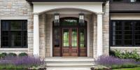 Five Light Outdoor Chain Mount Ceiling Fixture by Z-Lite - Hartwell Collection, Sand Black Finish - 5019CHXL-BK