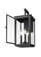 Three Light Outdoor Wall Mount by Z-Lite - Hartwell Collection, Sand Black Finish - 5019M-BK