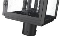 Four Light Outdoor Post Mount by Z-Lite - Hartwell Collection, Sand Black Finish - 5019PHBR-BK