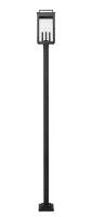 Four Light Outdoor Post Mount by Z-Lite - Hartwell Collection, Sand Black Finish - 5019PHBS-536P-BK