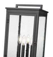 Four Light Outdoor Post Mount by Z-Lite - Hartwell Collection, Sand Black Finish - 5019PHBS-536P-BK