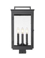 Four Light Outdoor Post Mount by Z-Lite - Hartwell Collection, Sand Black Finish - 5019PHBS-BK