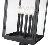 Five Light Outdoor Pier Mount by Z-Lite - Hartwell Collection, Sand Black Finish - 5019PHXLR-533PM-BK