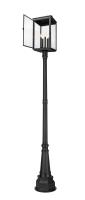 Five Light Outdoor Post Mount by Z-Lite - Hartwell Collection, Sand Black Finish - 5019PHXLR-564P-BK