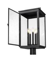 Five Light Outdoor Post Mount by Z-Lite - Hartwell Collection, Sand Black Finish - 5019PHXLR-BK