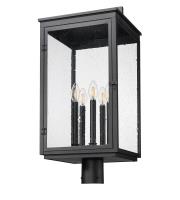 Five Light Outdoor Post Mount by Z-Lite - Hartwell Collection, Sand Black Finish - 5019PHXLR-BK