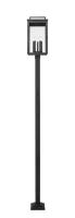 Five Light Outdoor Post Mount by Z-Lite - Hartwell Collection, Sand Black Finish - 5019PHXLS-536P-BK