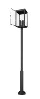 Six Light Outdoor Post Mount by Z-Lite - Hartwell Collection, Sand Black Finish - 5019PHXXLR-5010P-BK