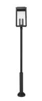 Six Light Outdoor Post Mount by Z-Lite - Hartwell Collection, Sand Black Finish - 5019PHXXLR-5010P-BK