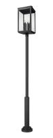 Six Light Outdoor Post Mount by Z-Lite - Hartwell Collection, Sand Black Finish - 5019PHXXLR-5010P-BK