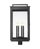 Six Light Outdoor Post Mount by Z-Lite - Hartwell Collection, Sand Black Finish - 5019PHXXLR-BK