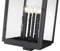 Six Light Outdoor Post Mount by Z-Lite - Hartwell Collection, Sand Black Finish - 5019PHXXLS-BK