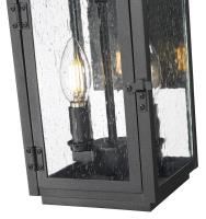 Two Light Outdoor Wall Mount by Z-Lite - Hartwell Collection, Sand Black Finish - 5019S-BK