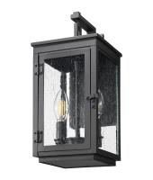 Two Light Outdoor Wall Mount by Z-Lite - Hartwell Collection, Sand Black Finish - 5019S-BK