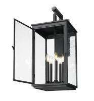 Five Light Outdoor Wall Mount by Z-Lite - Hartwell Collection, Sand Black Finish - 5019XL-BK