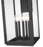 Five Light Outdoor Wall Mount by Z-Lite - Hartwell Collection, Sand Black Finish - 5019XL-BK