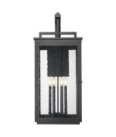 Six Light Outdoor Wall Mount by Z-Lite - Hartwell Collection, Sand Black Finish - 5019XXL-BK