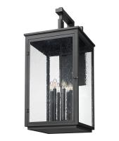 Six Light Outdoor Wall Mount by Z-Lite - Hartwell Collection, Sand Black Finish - 5019XXL-BK