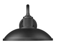 One Light Outdoor Wall Mount by Z-Lite - RLM Collection, Sand Black Finish - 5020M-BK
