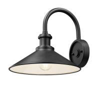 One Light Outdoor Wall Mount by Z-Lite - RLM Collection, Sand Black Finish - 5021M-BK