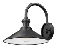 One Light Outdoor Wall Mount by Z-Lite - RLM Collection, Sand Black Finish - 5021M-BK