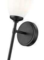One Light Wall Sconce by Z-Lite - Oren Collection, Matte Black Finish - 7004-1S-MB