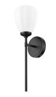 One Light Wall Sconce by Z-Lite - Oren Collection, Matte Black Finish - 7004-1S-MB