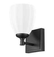 One Light Vanity by Z-Lite - Oren Collection, Matte Black Finish - 7004-1V-MB