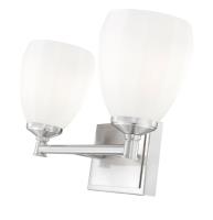 Two Light Vanity by Z-Lite - Oren Collection, Brushed Nickel Finish - 7004-2V-BN