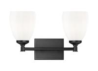 Two Light Vanity by Z-Lite - Oren Collection, Matte Black Finish - 7004-2V-MB