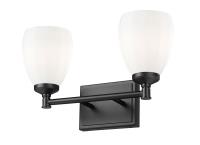 Two Light Vanity by Z-Lite - Oren Collection, Matte Black Finish - 7004-2V-MB