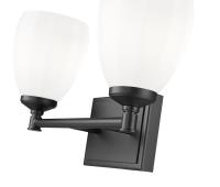 Two Light Vanity by Z-Lite - Oren Collection, Matte Black Finish - 7004-2V-MB