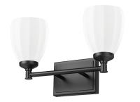 Two Light Vanity by Z-Lite - Oren Collection, Matte Black Finish - 7004-2V-MB